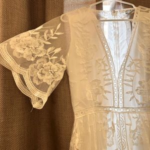 Lace romper/dress, ivory